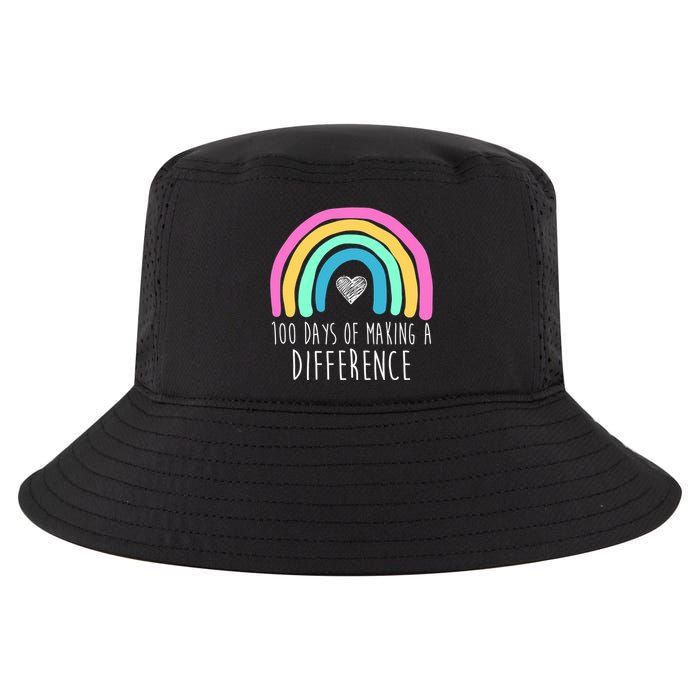 100 Days Of Making A Difference 100th Day Of School Cool Comfort Performance Bucket Hat