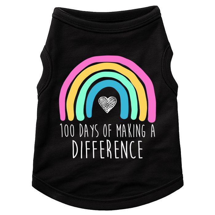 100 Days Of Making A Difference 100th Day Of School Doggie Tank
