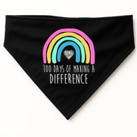 100 Days Of Making A Difference 100th Day Of School USA-Made Doggie Bandana