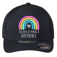 100 Days Of Making A Difference 100th Day Of School Flexfit Unipanel Trucker Cap