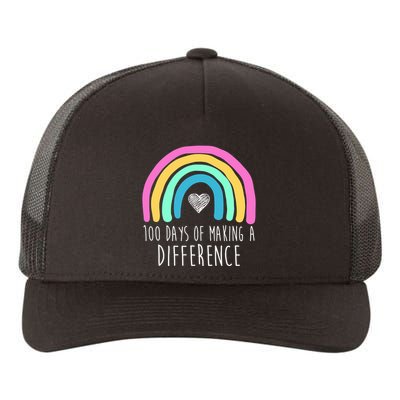 100 Days Of Making A Difference 100th Day Of School Yupoong Adult 5-Panel Trucker Hat
