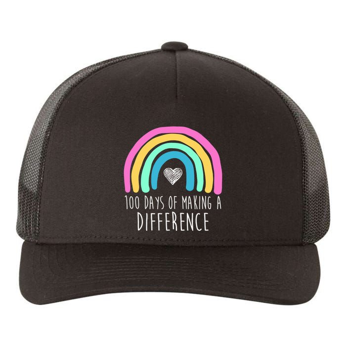 100 Days Of Making A Difference 100th Day Of School Yupoong Adult 5-Panel Trucker Hat