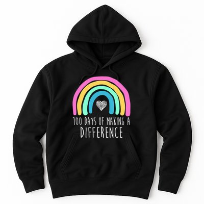 100 Days Of Making A Difference 100th Day Of School Hoodie