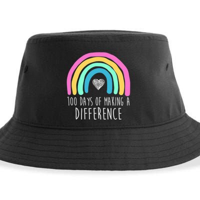 100 Days Of Making A Difference 100th Day Of School Sustainable Bucket Hat