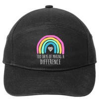 100 Days Of Making A Difference 100th Day Of School 7-Panel Snapback Hat