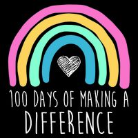 100 Days Of Making A Difference 100th Day Of School 7-Panel Snapback Hat