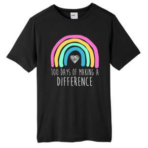 100 Days Of Making A Difference 100th Day Of School Tall Fusion ChromaSoft Performance T-Shirt