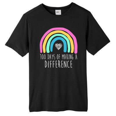 100 Days Of Making A Difference 100th Day Of School Tall Fusion ChromaSoft Performance T-Shirt