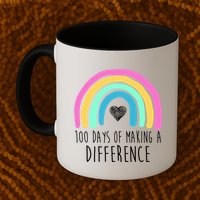 100 Days Of Making A Difference 100th Day Of School Mug