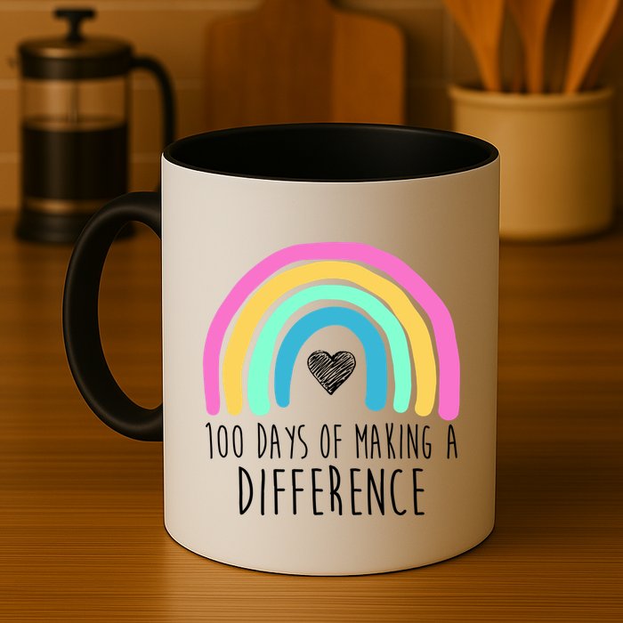 100 Days Of Making A Difference 100th Day Of School Mug