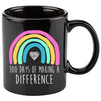 100 Days Of Making A Difference 100th Day Of School 11oz C Handle Ceramic Mug