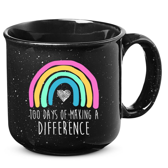 100 Days Of Making A Difference 100th Day Of School 15oz Campfire Ceramic Mug