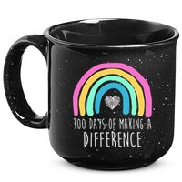 100 Days Of Making A Difference 100th Day Of School 15oz Campfire Ceramic Mug