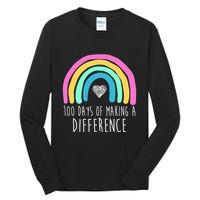 100 Days Of Making A Difference 100th Day Of School Tall Long Sleeve T-Shirt