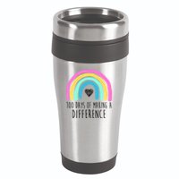 100 Days Of Making A Difference 100th Day Of School 16oz Travel Tumbler