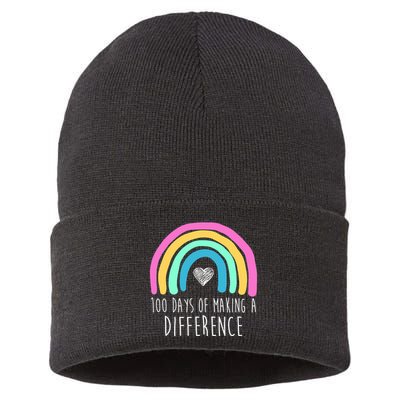 100 Days Of Making A Difference 100th Day Of School Sustainable Knit Beanie