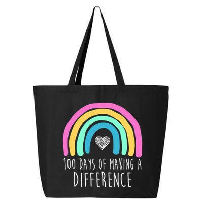 100 Days Of Making A Difference 100th Day Of School 25L Jumbo Tote