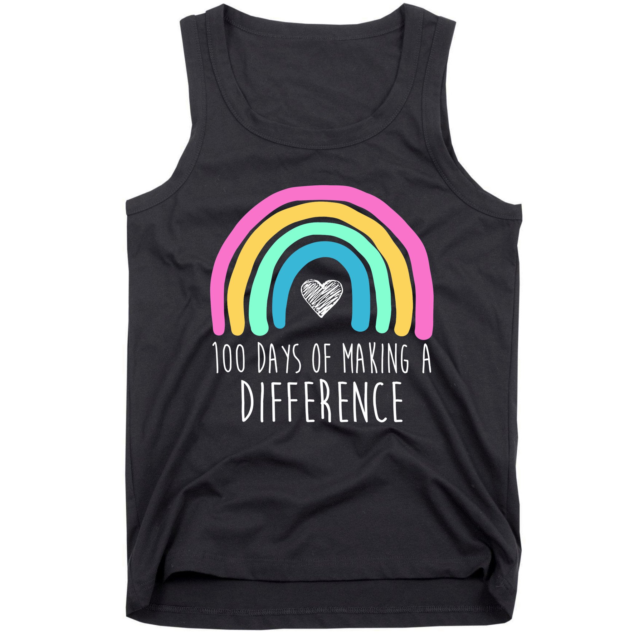 100 Days Of Making A Difference 100th Day Of School Tank Top