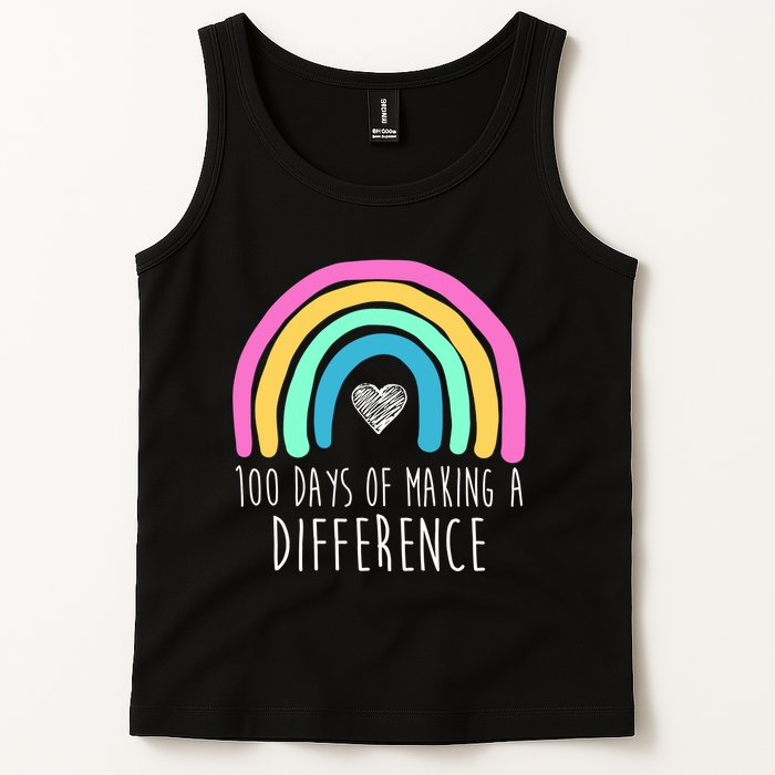 100 Days Of Making A Difference 100th Day Of School Tank Top