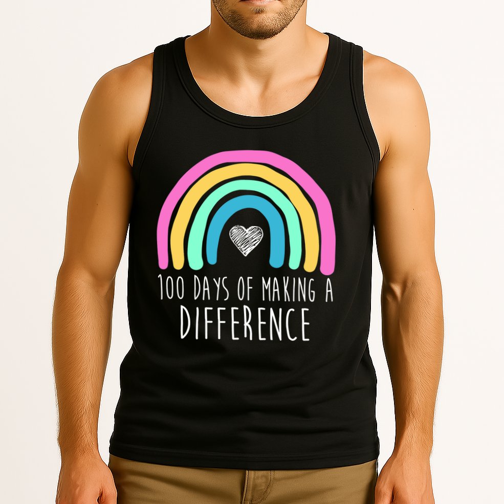 100 Days Of Making A Difference 100th Day Of School Tank Top