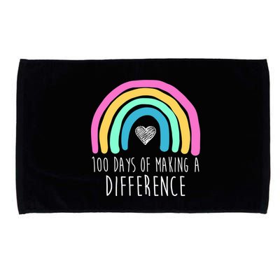 100 Days Of Making A Difference 100th Day Of School Microfiber Hand Towel