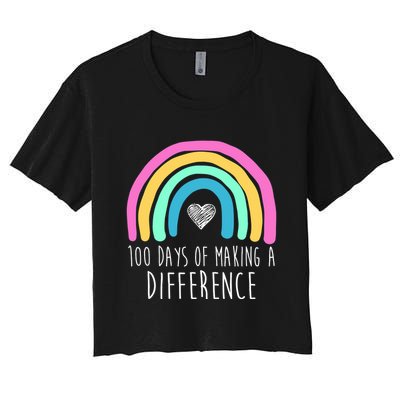 100 Days Of Making A Difference 100th Day Of School Crop Top