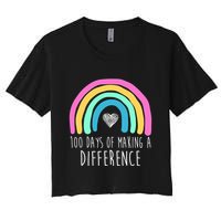 100 Days Of Making A Difference 100th Day Of School Crop Top