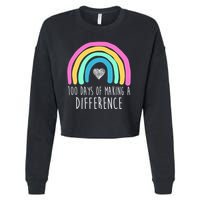 100 Days Of Making A Difference 100th Day Of School Cropped Pullover Crew