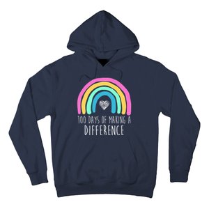 100 Days Of Making A Difference 100th Day Of School Hoodie