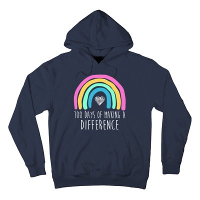 100 Days Of Making A Difference 100th Day Of School Hoodie