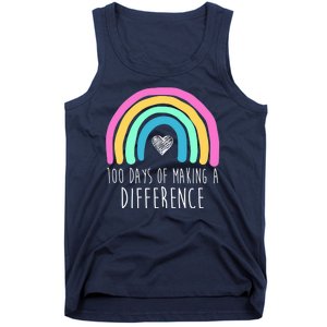 100 Days Of Making A Difference 100th Day Of School Tank Top