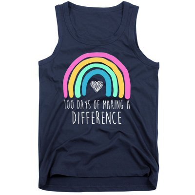 100 Days Of Making A Difference 100th Day Of School Tank Top