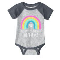 100 Days Of Making A Difference 100th Day Of School Infant Baby Jersey Bodysuit