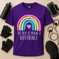 100 Days Of Making A Difference 100th Day Of School Performance Shirt