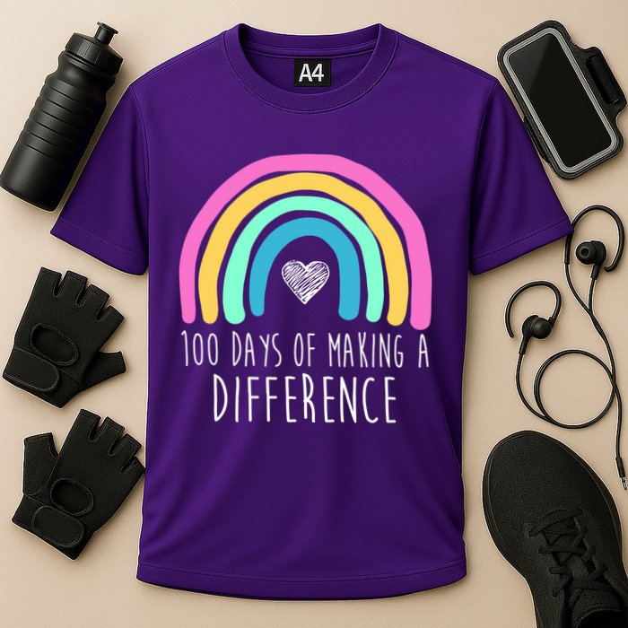 100 Days Of Making A Difference 100th Day Of School Performance Shirt