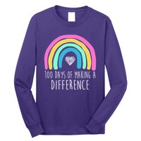 100 Days Of Making A Difference 100th Day Of School Long Sleeve Shirt