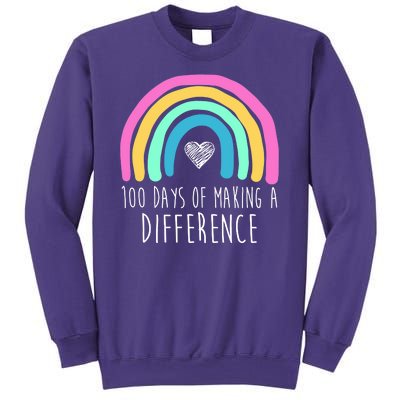 100 Days Of Making A Difference 100th Day Of School Sweatshirt