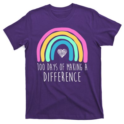 100 Days Of Making A Difference 100th Day Of School T-Shirt