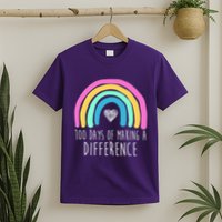 100 Days Of Making A Difference 100th Day Of School T-Shirt