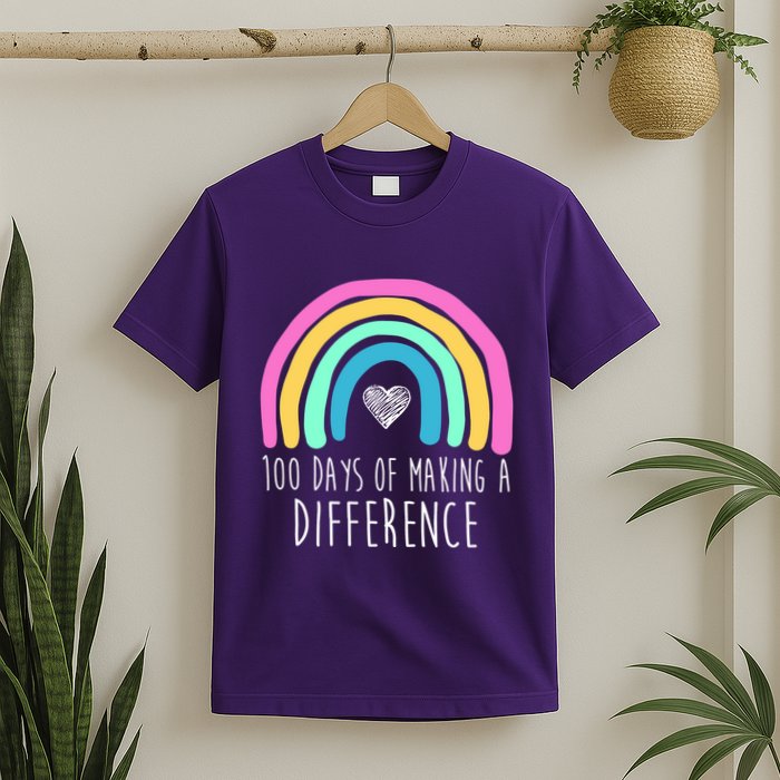 100 Days Of Making A Difference 100th Day Of School T-Shirt
