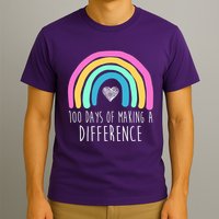 100 Days Of Making A Difference 100th Day Of School T-Shirt