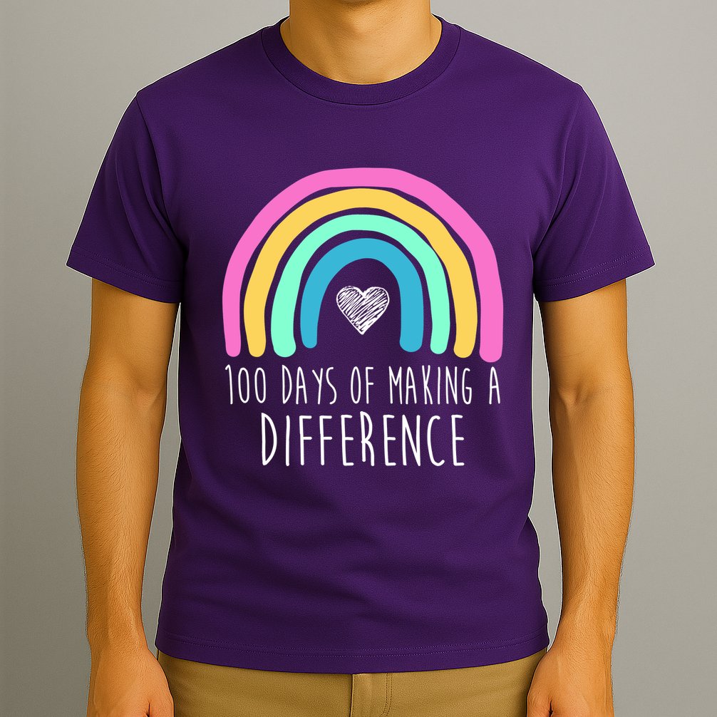 100 Days Of Making A Difference 100th Day Of School T-Shirt