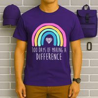 100 Days Of Making A Difference 100th Day Of School T-Shirt