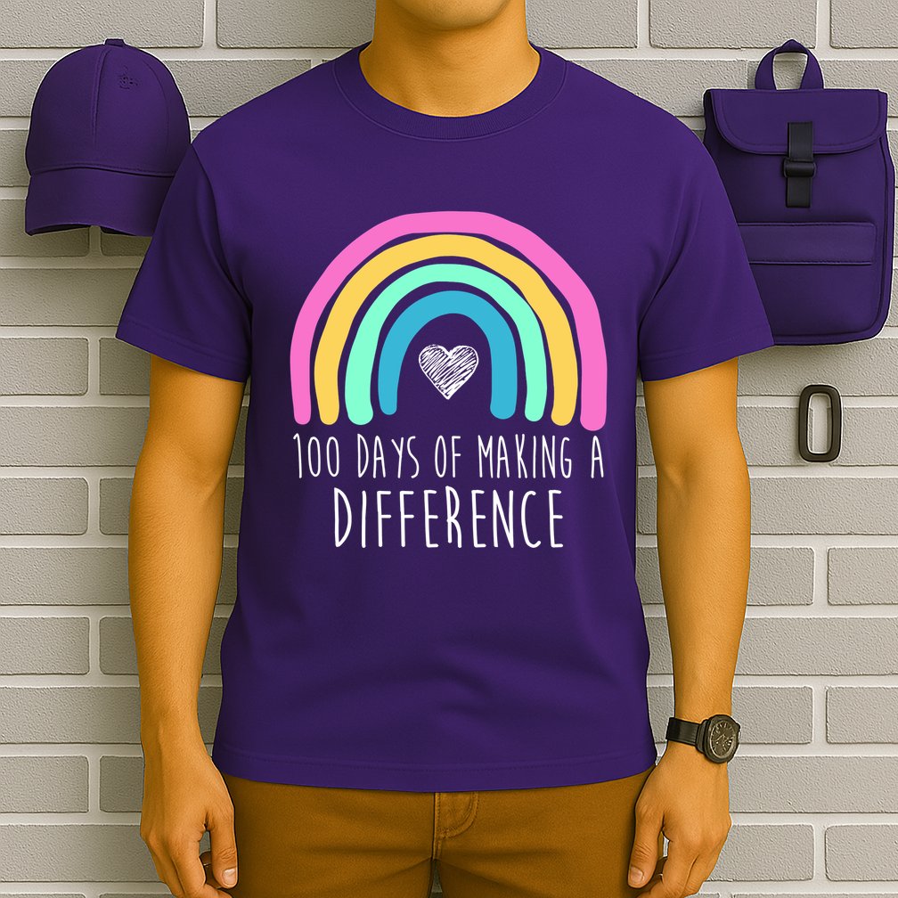 100 Days Of Making A Difference 100th Day Of School T-Shirt