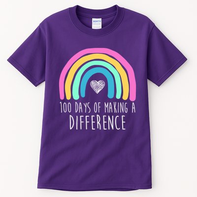 100 Days Of Making A Difference 100th Day Of School Tall T-Shirt