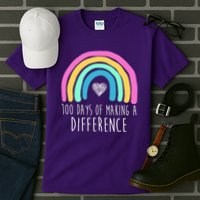 100 Days Of Making A Difference 100th Day Of School Tall T-Shirt