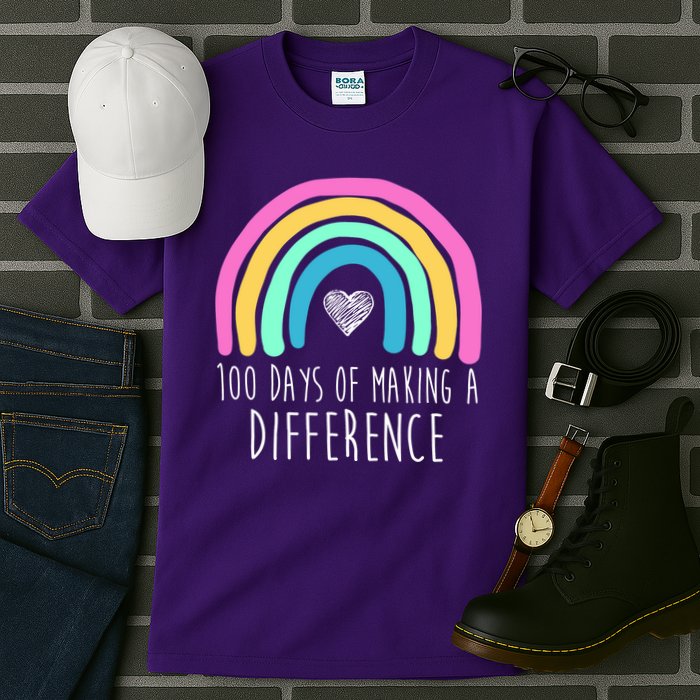 100 Days Of Making A Difference 100th Day Of School Tall T-Shirt