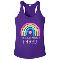 100 Days Of Making A Difference 100th Day Of School Ladies PosiCharge Competitor Racerback Tank