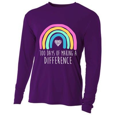 100 Days Of Making A Difference 100th Day Of School Cooling Performance Long Sleeve Crew