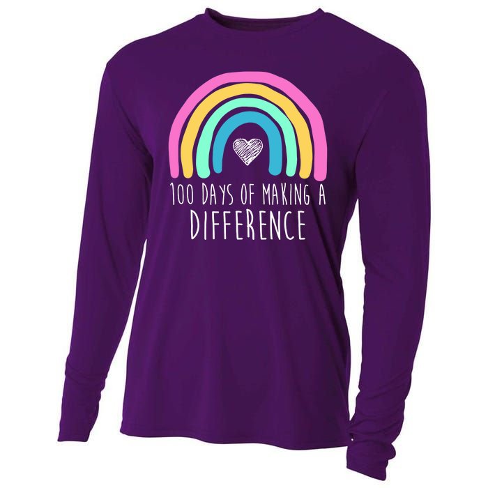 100 Days Of Making A Difference 100th Day Of School Cooling Performance Long Sleeve Crew